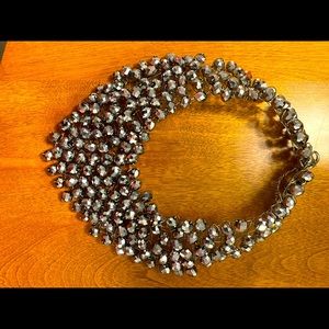 Costume jewellery . Bold  silver necklace!